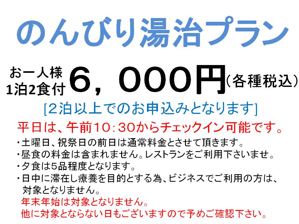 のんびり湯治プラン